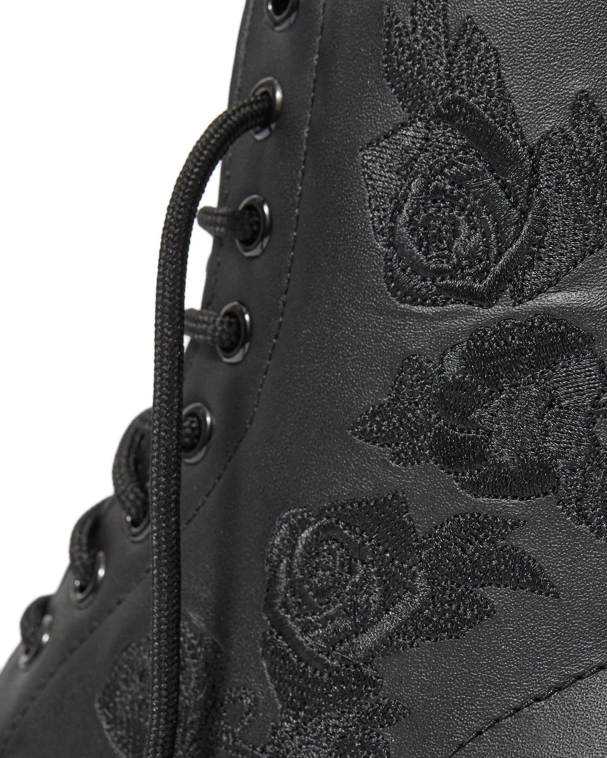 1460 Vonda Mono Floral Leather Lace Up Boots