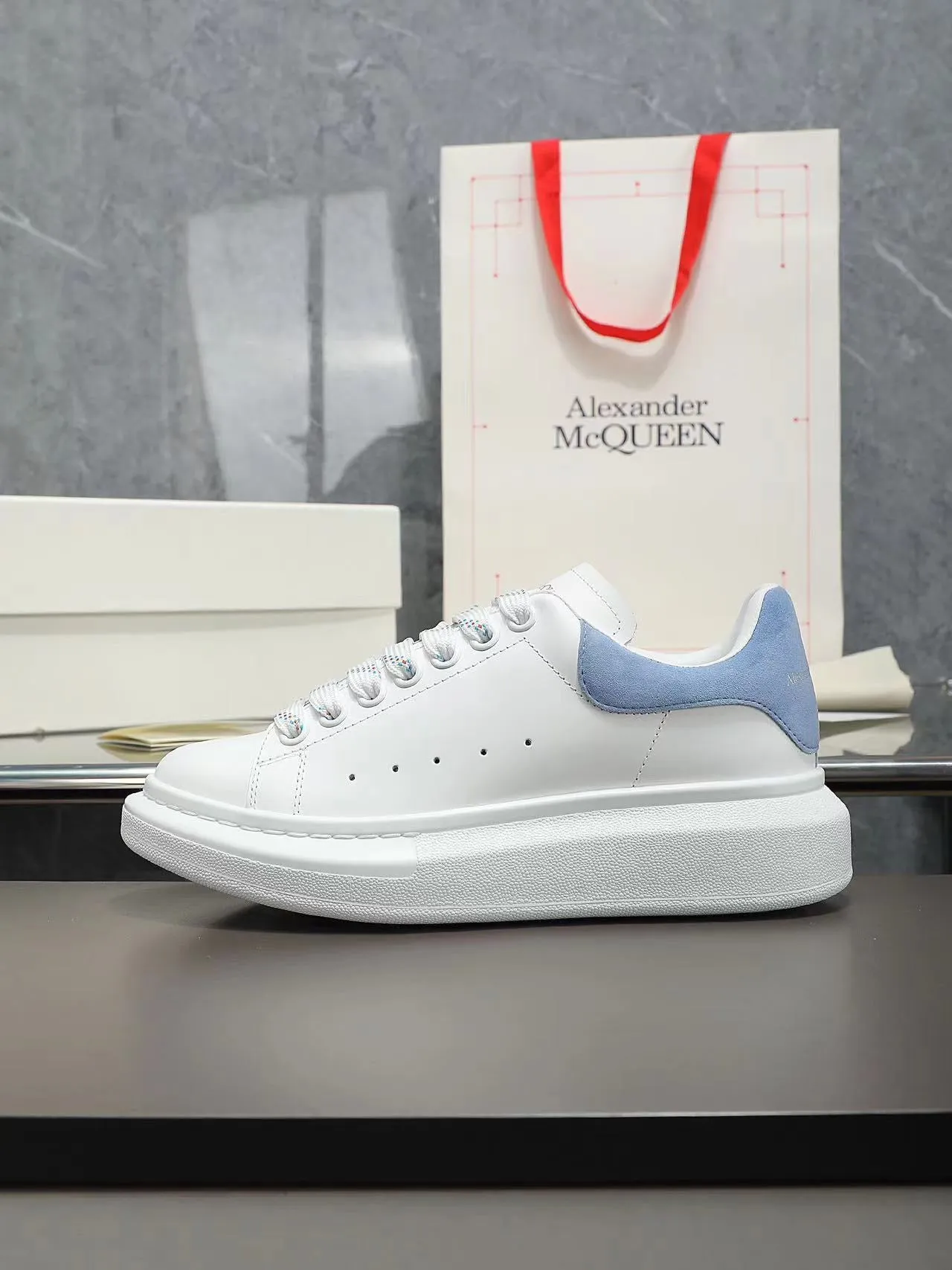 ALMC Oversized Blue and White Sneakers-033