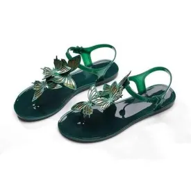 Butterfly Solid Buckle Waterproof Sandals