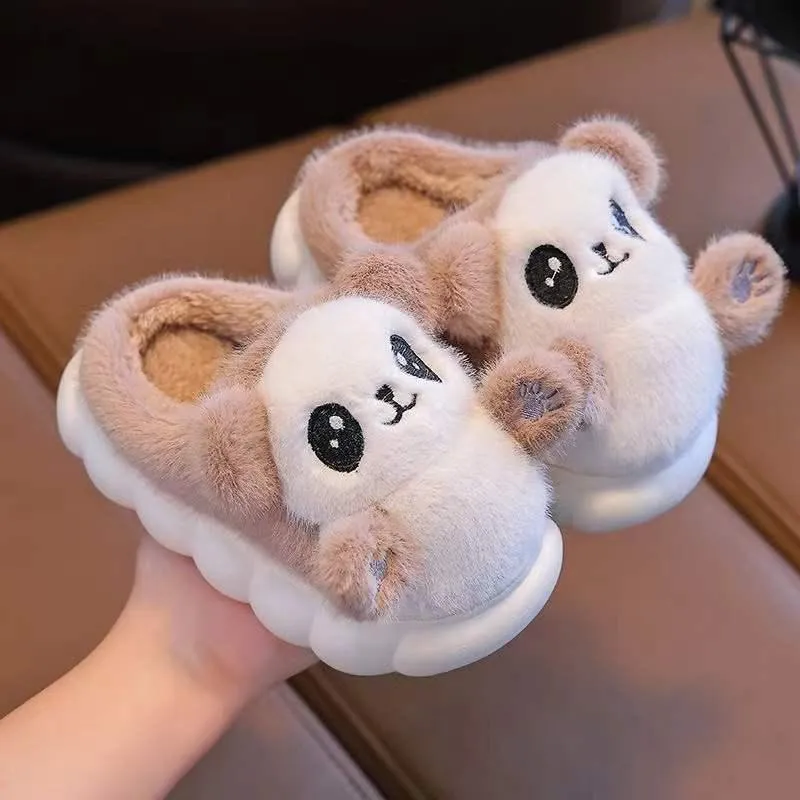 Children's Cotton Slippers Boys' Home Wear Plush