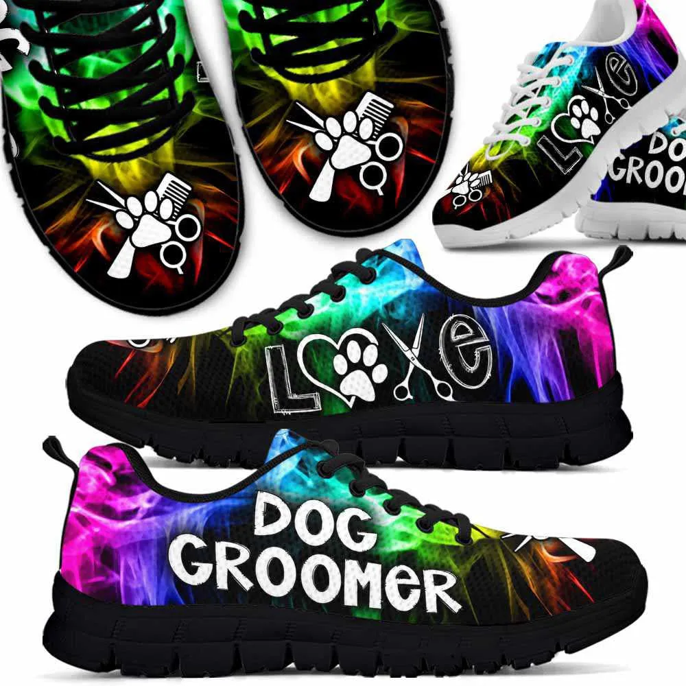 Dog Groomer Sneaker, Dog Groomer Smoke Border Sneakers Shoes, Best Running Shoes, Unique Gifts For Dog Lovers