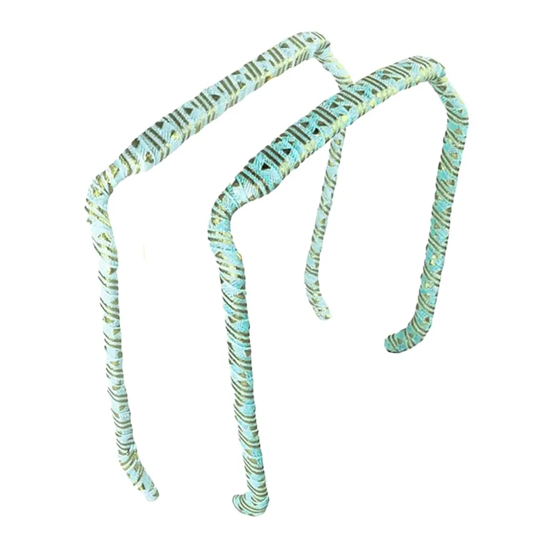 Mint Gold Aztec Headband