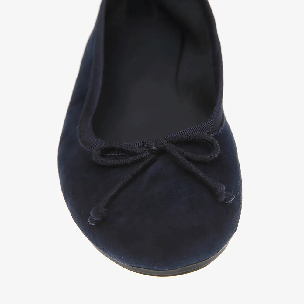 Natalie Navy Suede Ballet