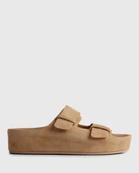 PRE-ORDER SAMIRA Nubuck Flatform Slides