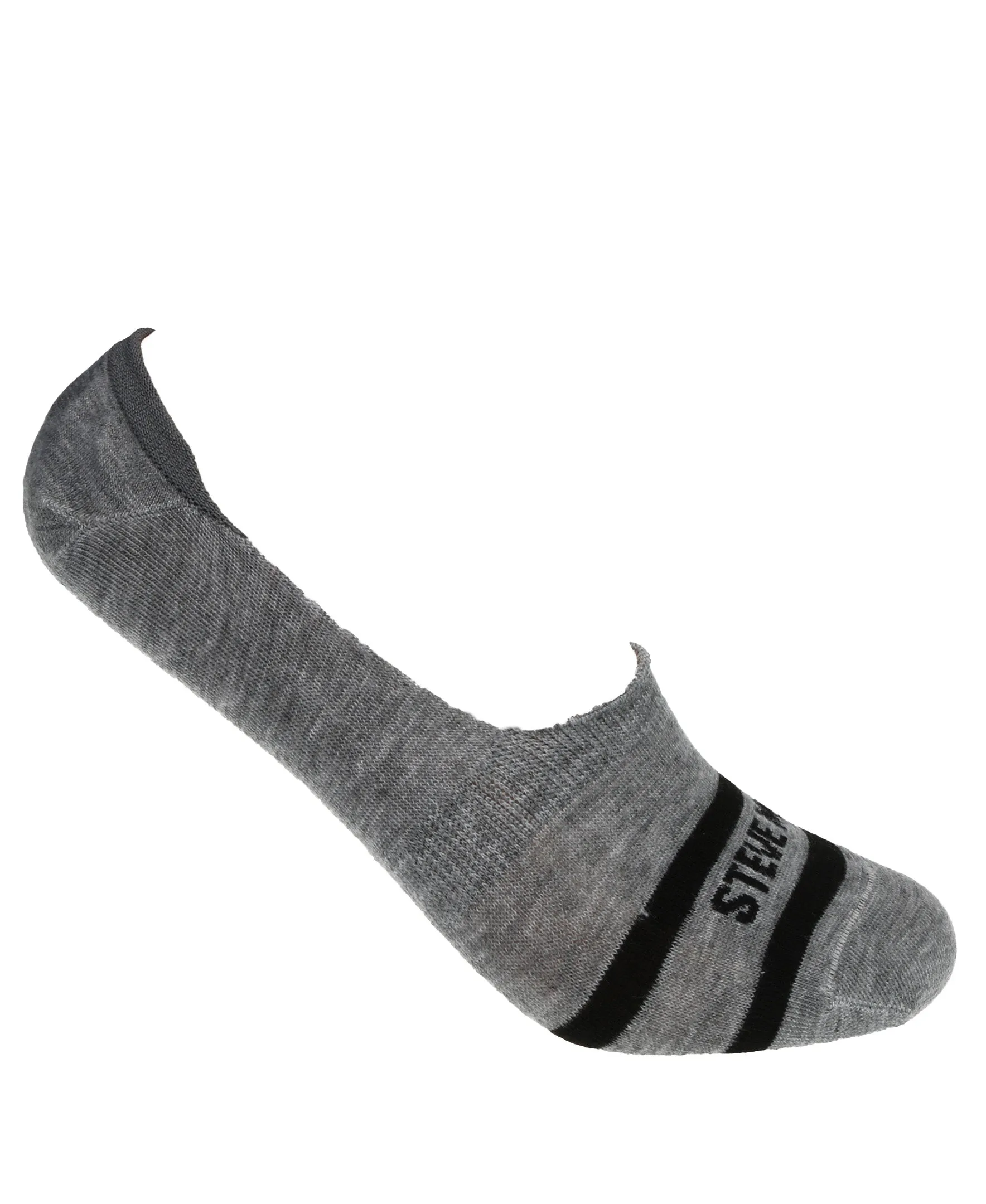 Steve Madden Men's 5 Pair's Comfy Athletic No-Show Invisible Multi Pique Foot Liner / Footies Socks