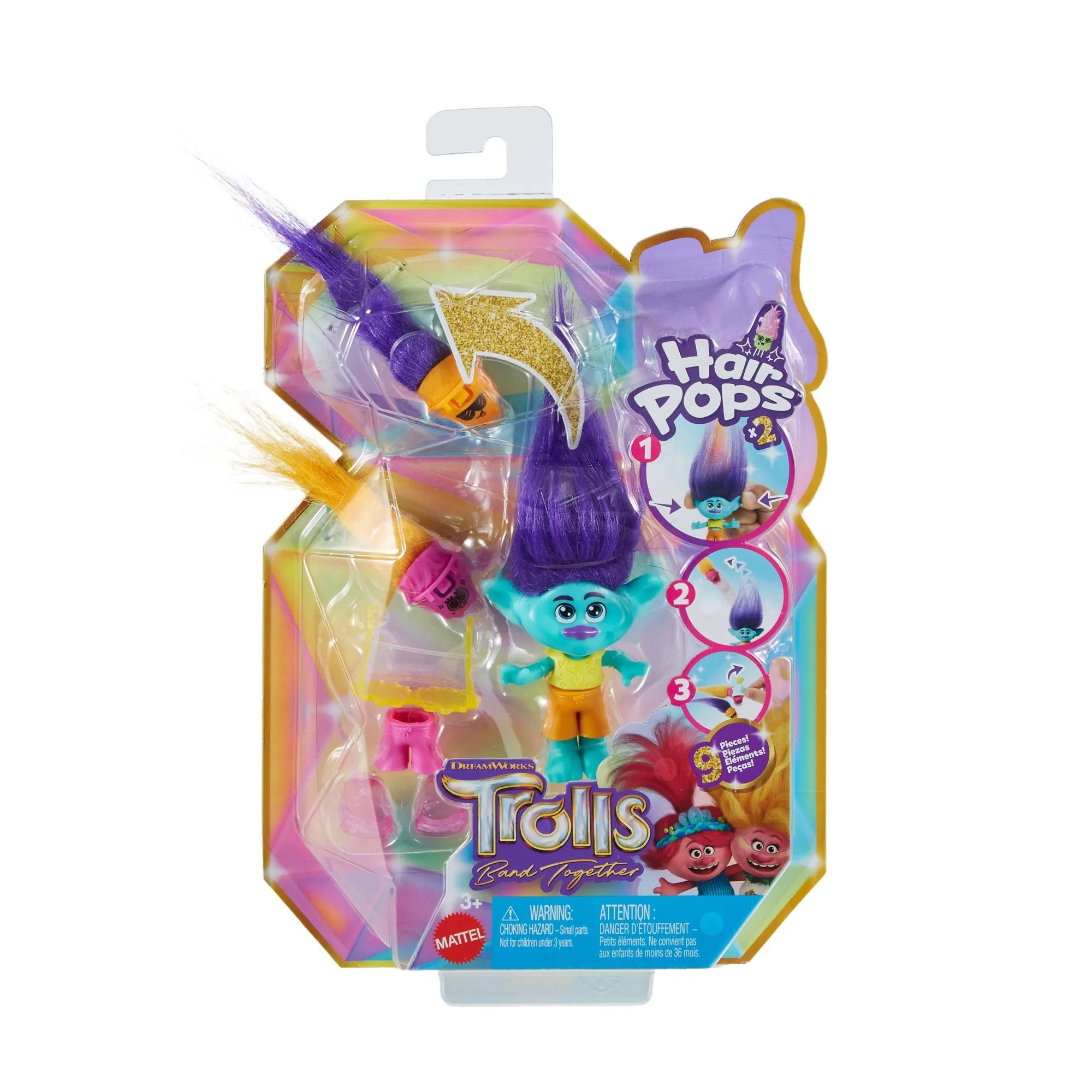 Trolls 3 Band Together Hair Pops - Branch