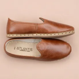 Women's Antique Brown Slip On Shoes