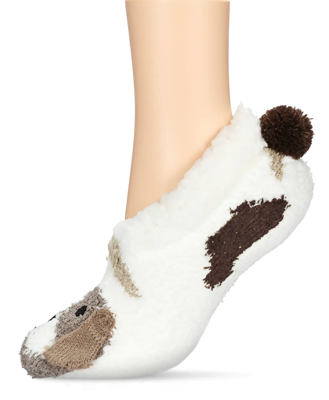 Women's Puppy Embellished Plush Lined Slipper -Small/Medium